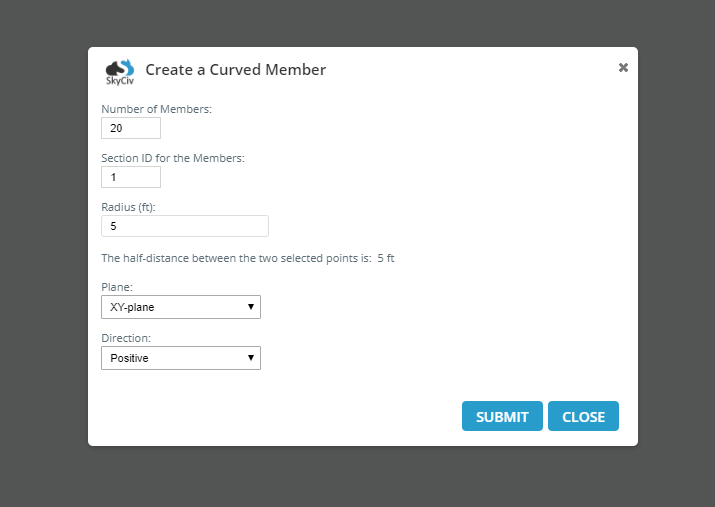 curved member popup curved member popup