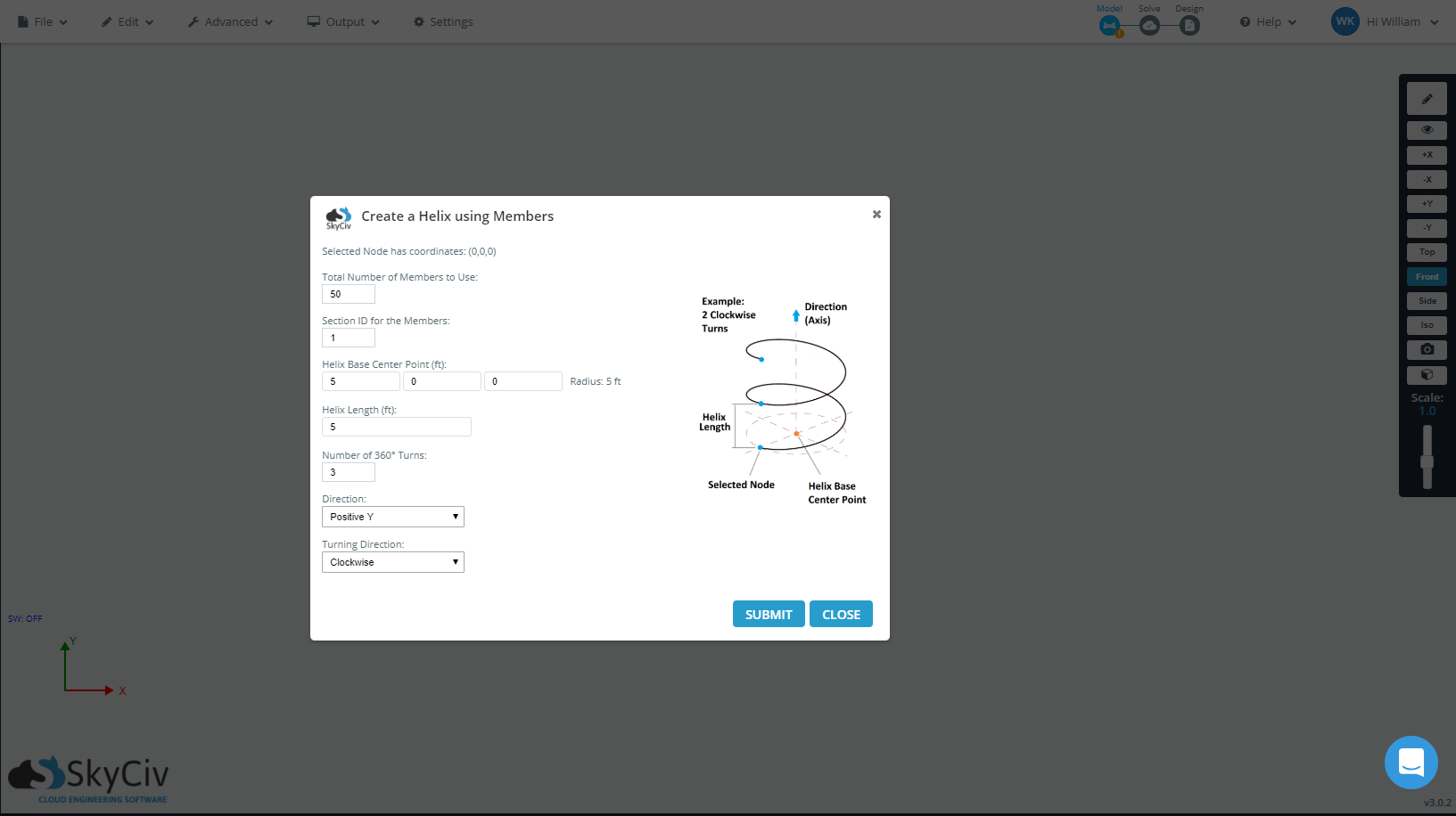 spiral member popup options spiral member popup options