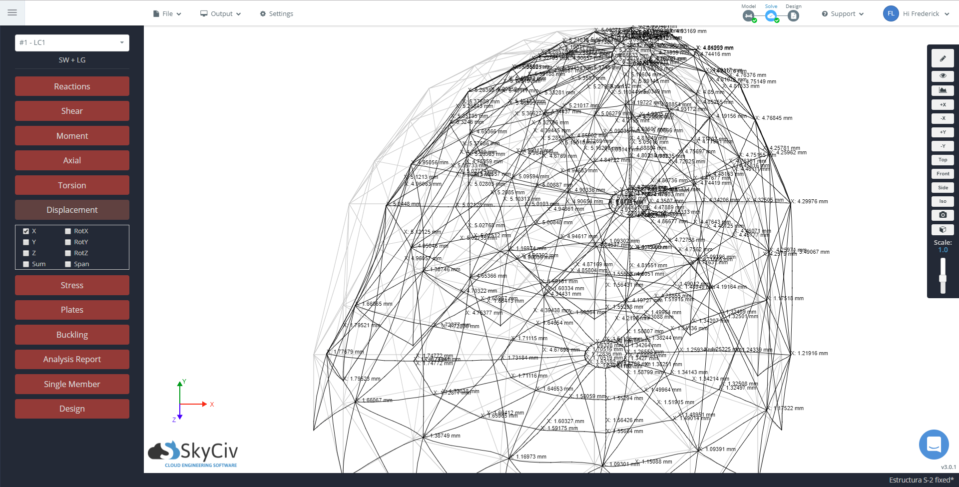 Egg structure displacements