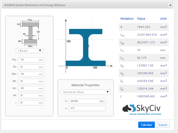 Beam-Section-SkyCiv-Structural-Software