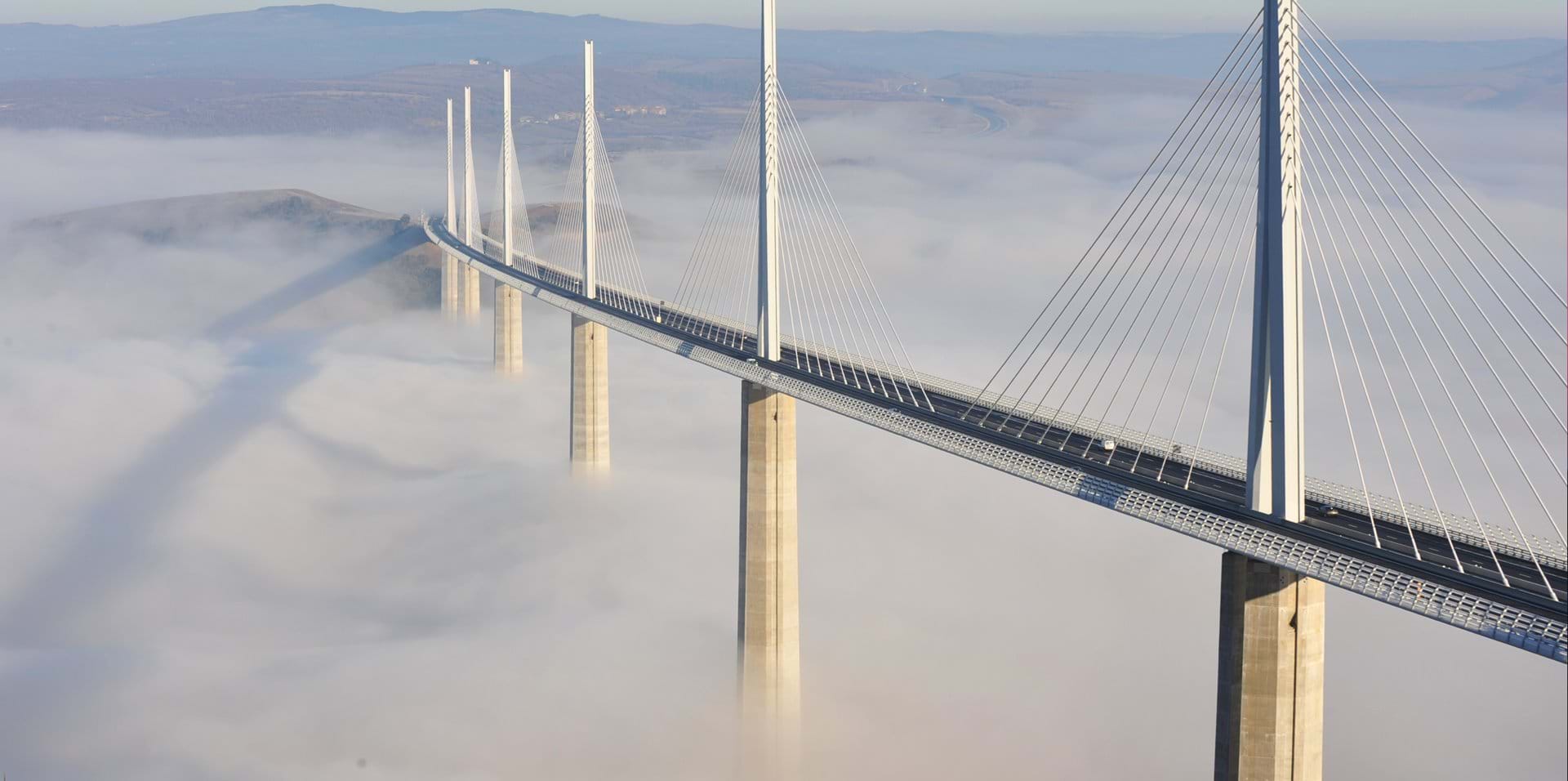 inspiring bridge designs by SkyCiv - Millau Viaduct in France
