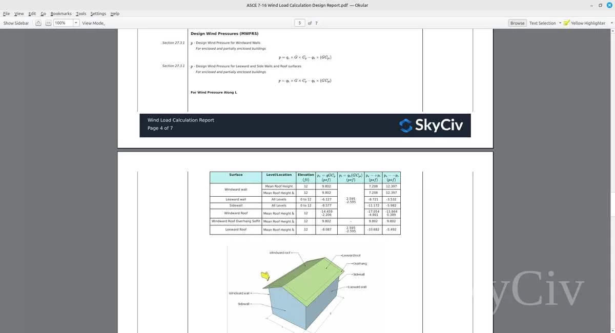 Detailed wind load report