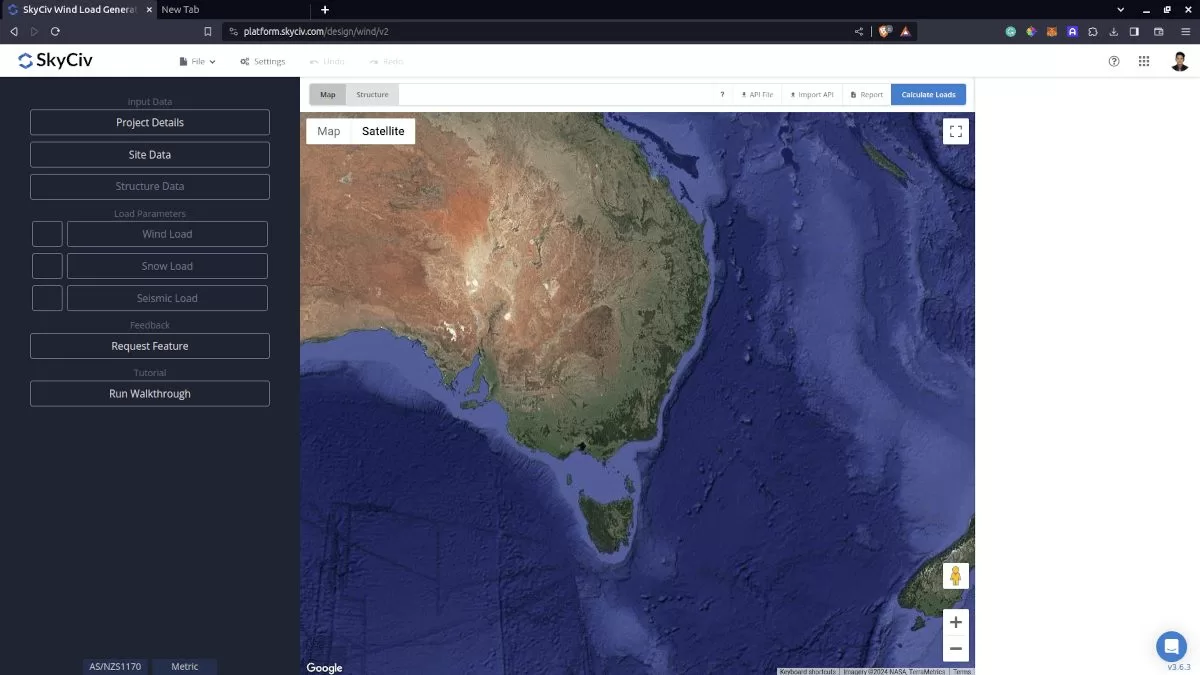 SkyCiv Load Generator UI