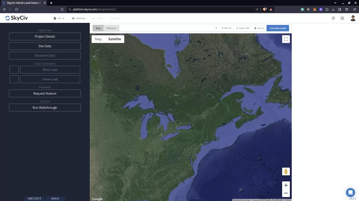 SkyCiv Load Generator UI