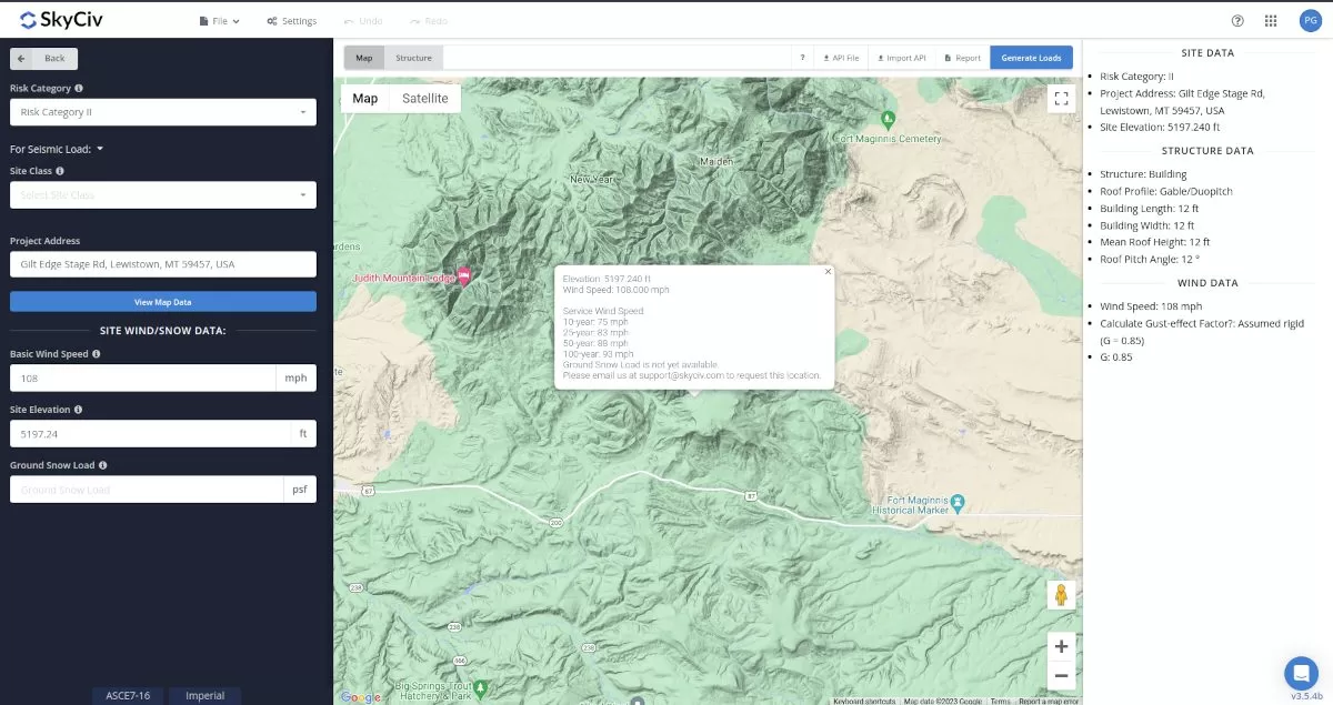 Structure location
