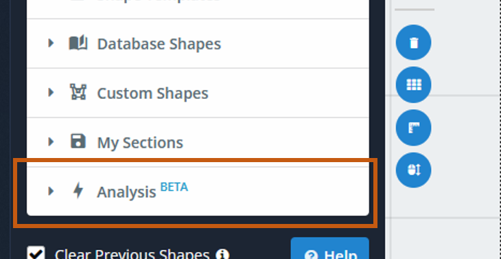 section builder analysis start use analysis