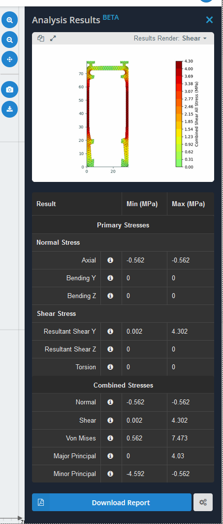 section builder analysis result