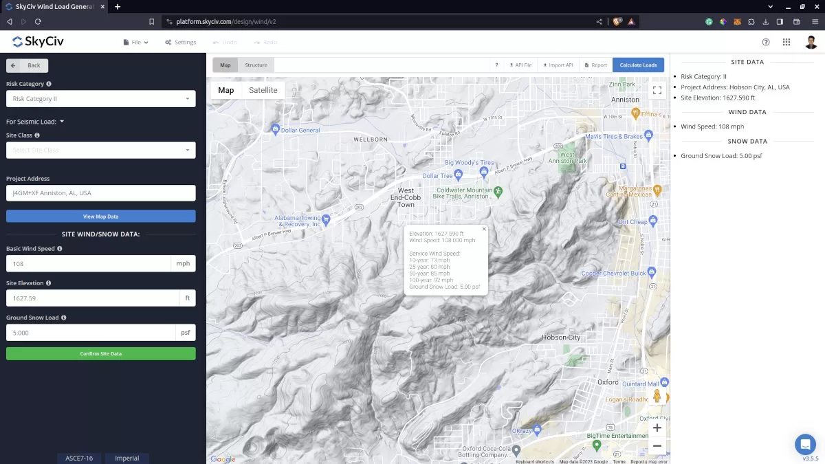 Site data