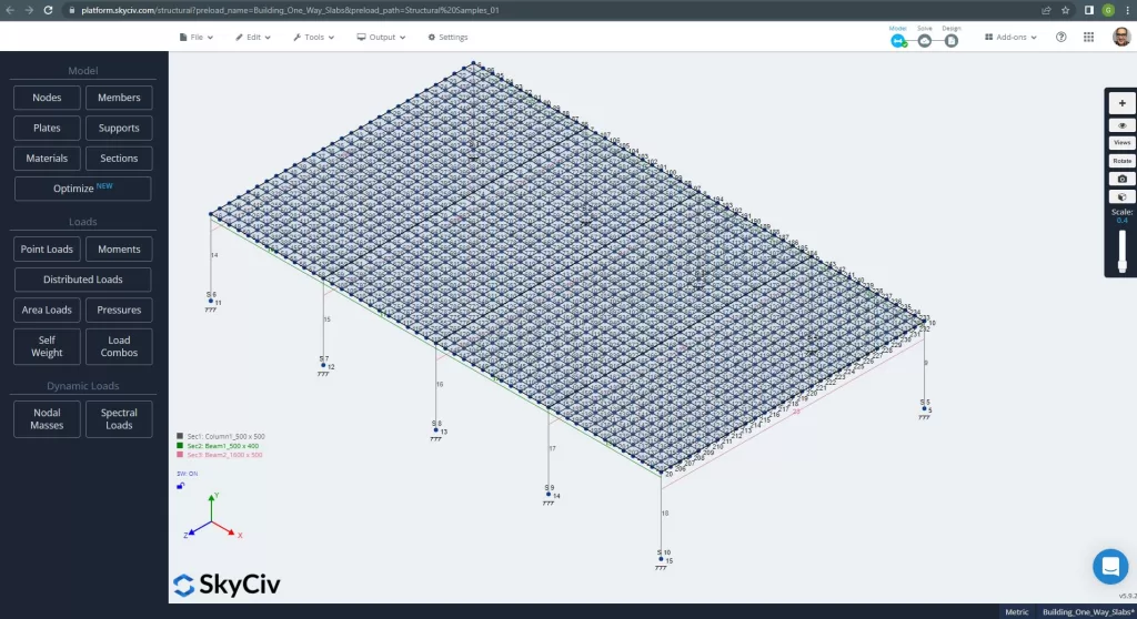 AS3600 One way slab design model