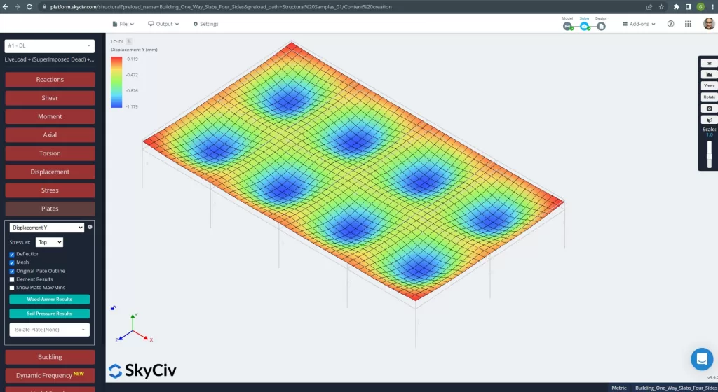 SkyCiv S3D Plate Design Module Results