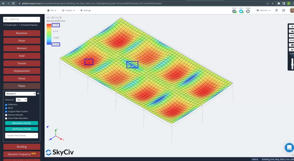 SkyCiv S3D Plate Design Module Results