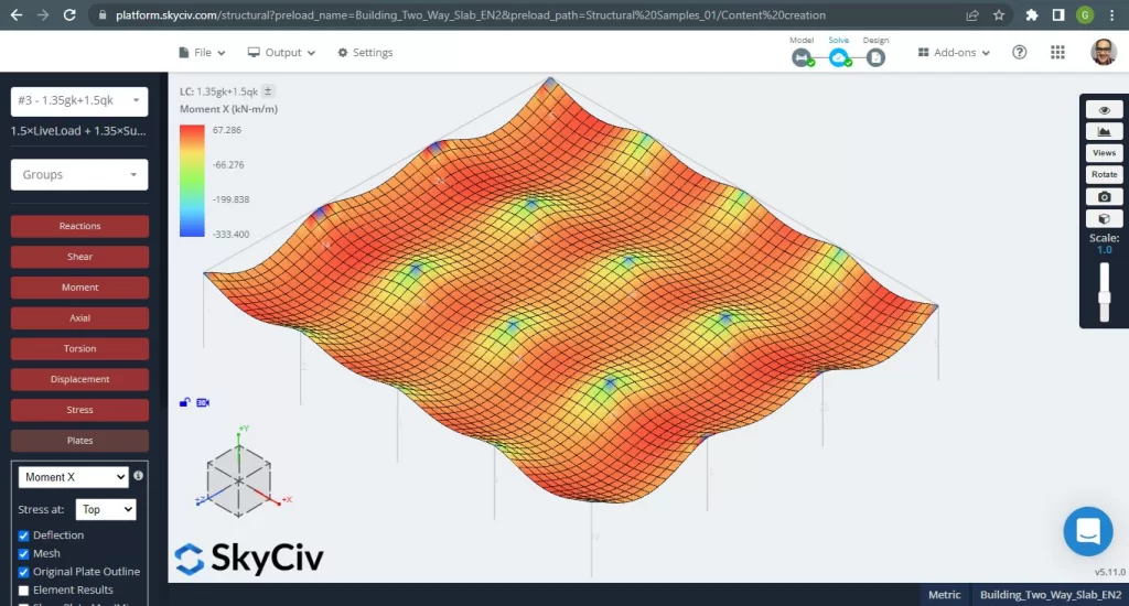 SkyCiv S3D Plate Design Module Results