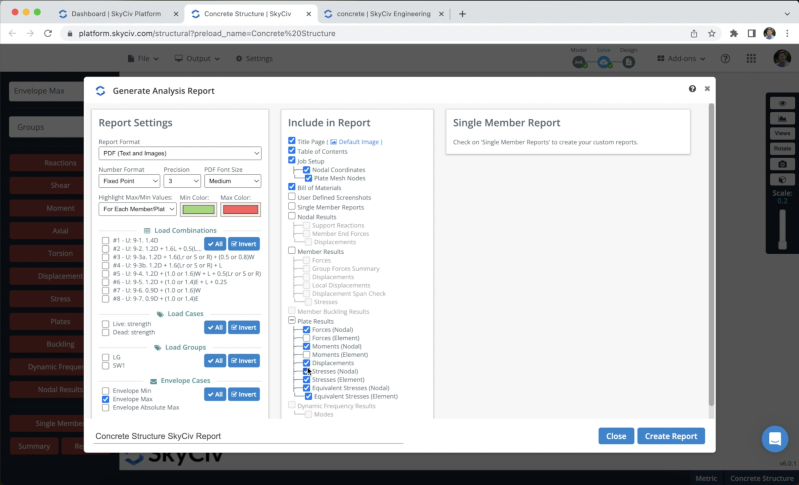 reports Creation of reports on S3D