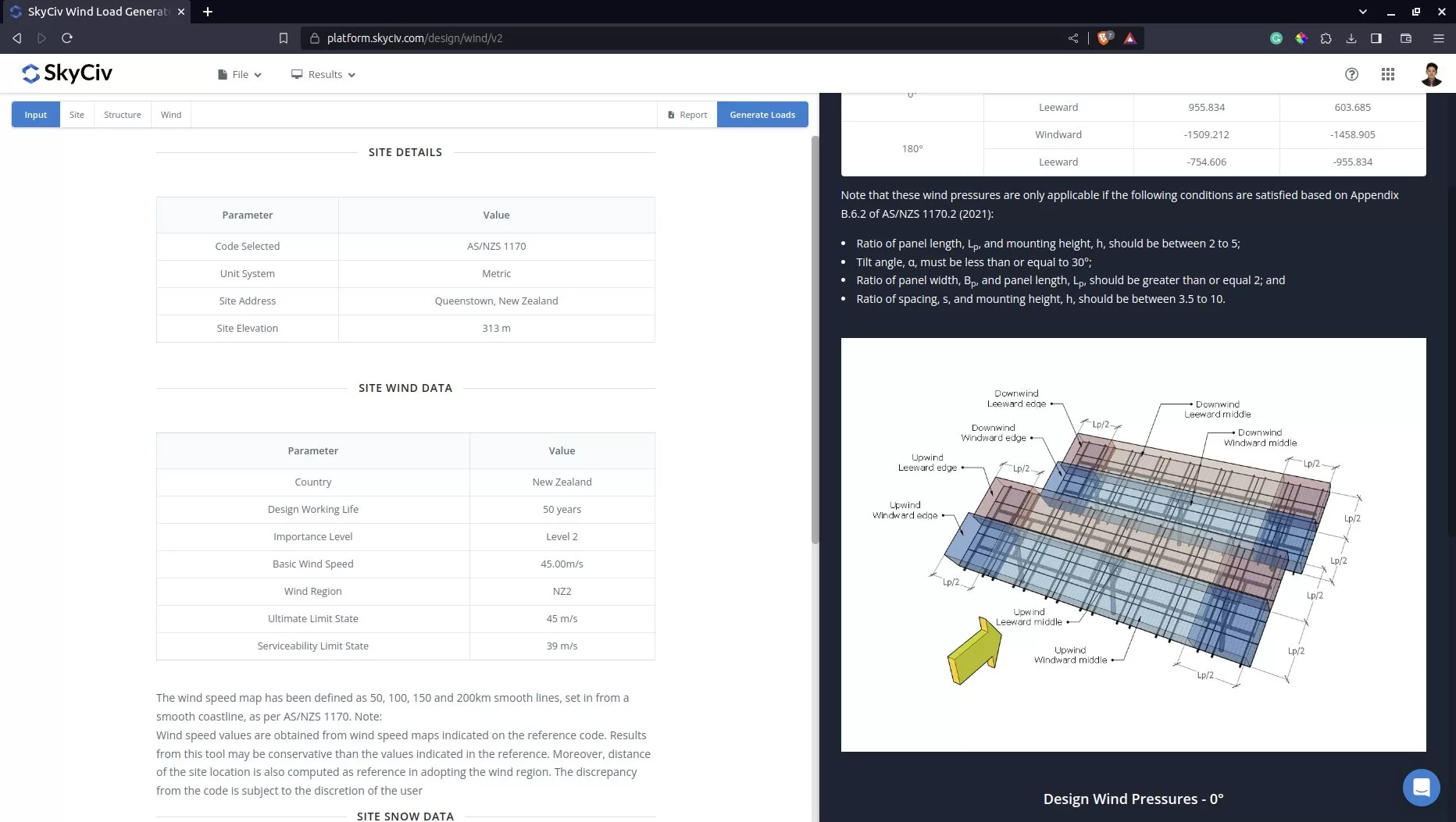 Wind Pressures Wind Load Calculations for SkyCiv Load Generator
