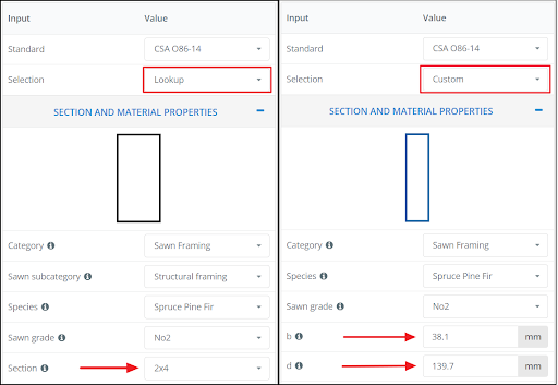CSA Wood Beam Properties, Wood Beam Calculator