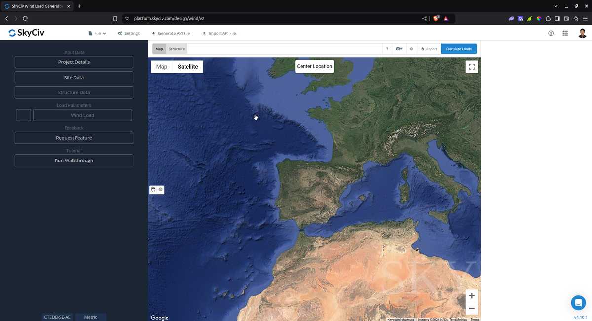 SkyCiv Load Generator using CTE DB SE