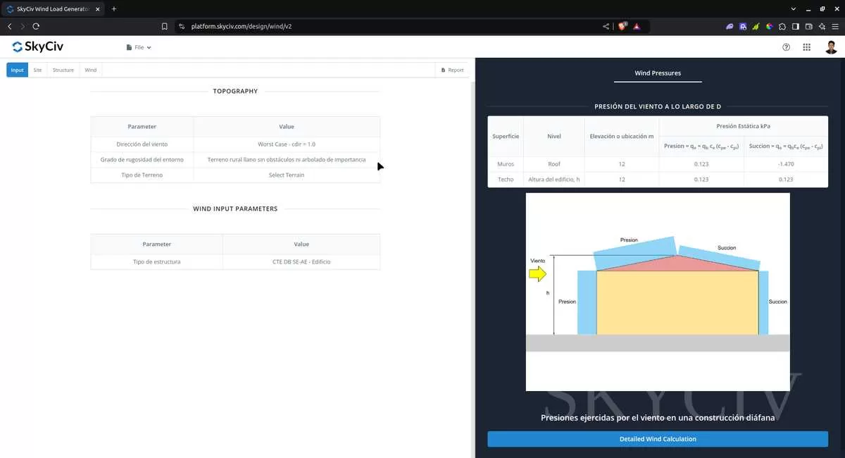 CTE DB SE wind load results