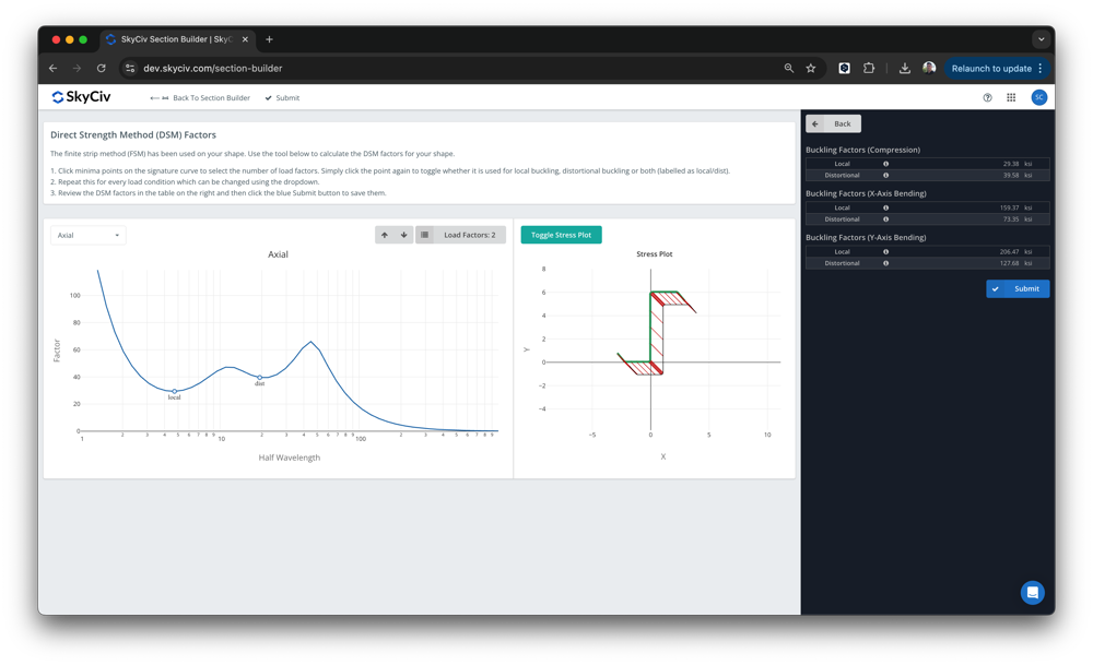 steel-direct-strength-method-software-calculator SkyCiv Section Builder