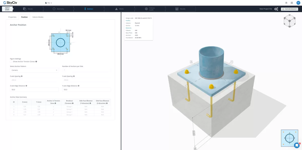 Base Plate Design – Modeling SkyCiv Structural Analysis Software 3D Building
