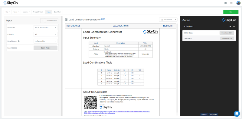 Load Combination Generator