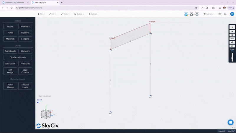 Run analysis and apply code checks SkyCiv Business Collaboration