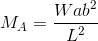 Equations for bending moment